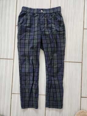 Plaid Pants - Navy & Dark Green
